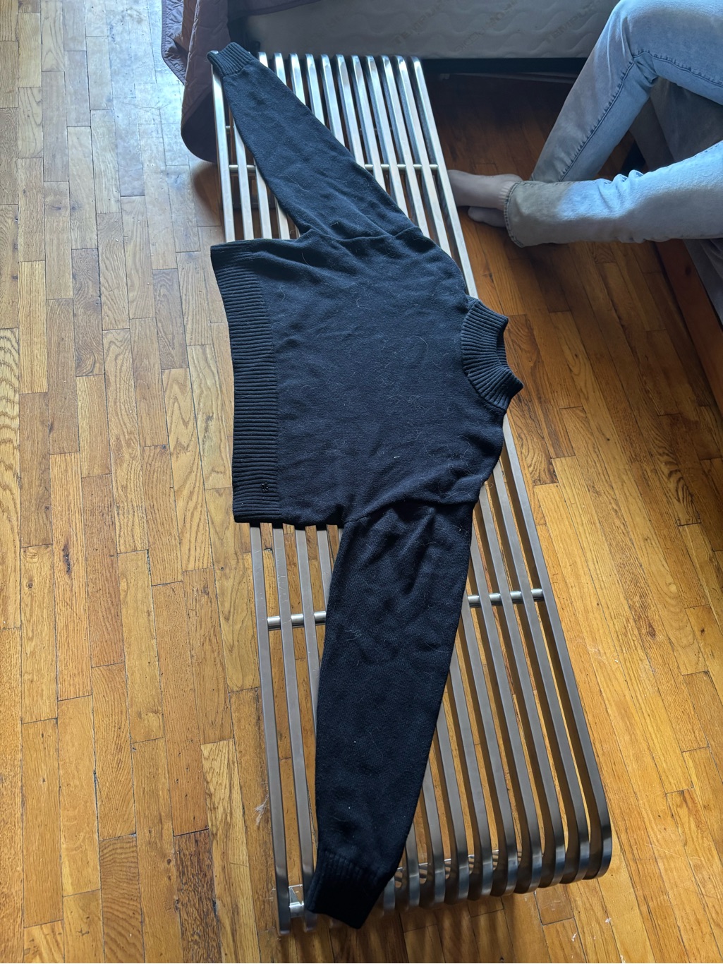 Sunday Best Black Ribbed Mock Neck Sweater